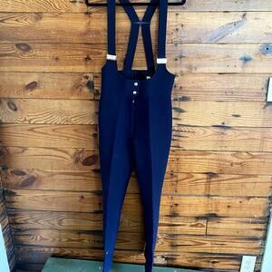 Feller Hosen Navy Snow Ski Bib Overall Pants size 10 Long